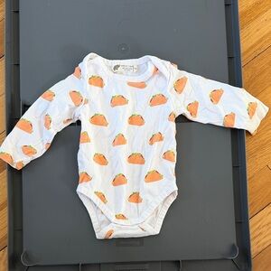 Monica and Andy 3-6 mo taco onsie